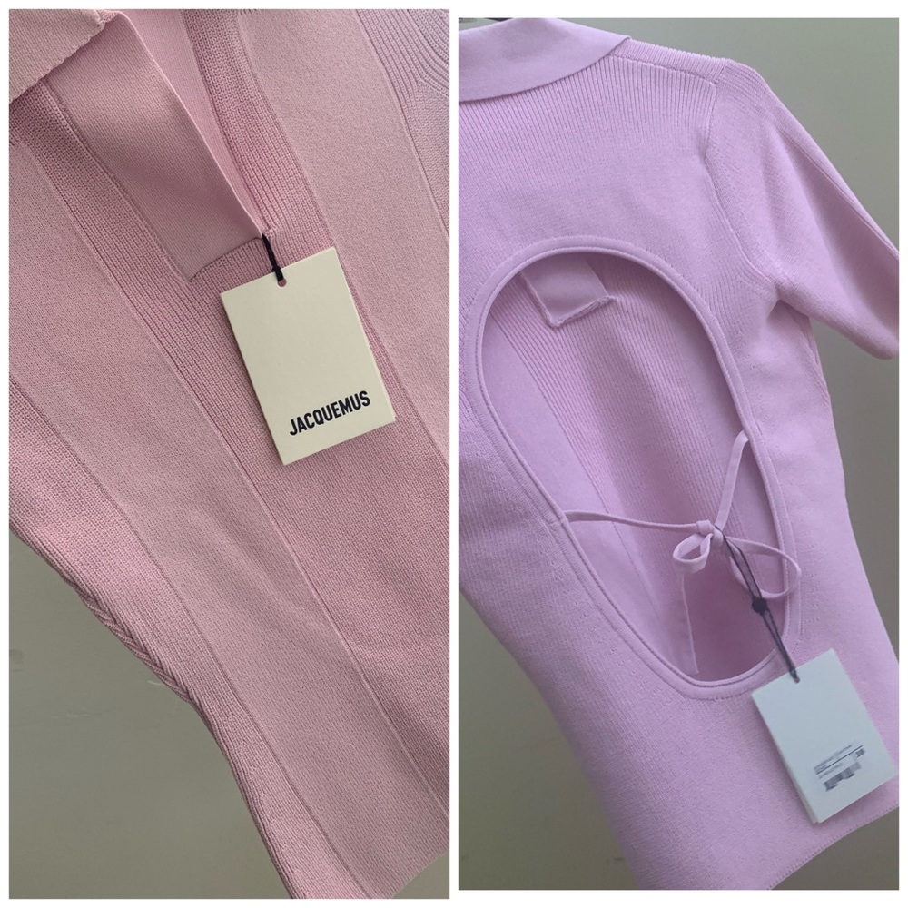 Jacquemus Pink Open-Back Top